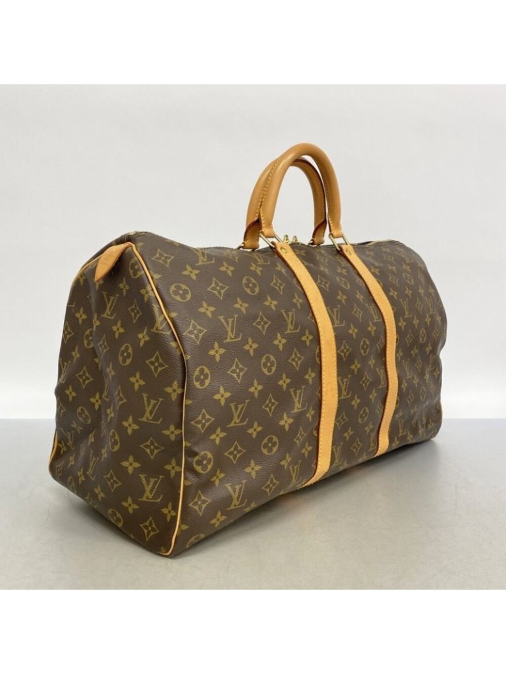 Louis Vuitton Boston Bag Monogram Keepall 50 Brown - Picture 2 of 10